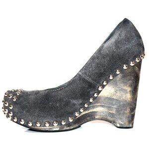 Rodebjer Grey Suede Wedge Size 8.5